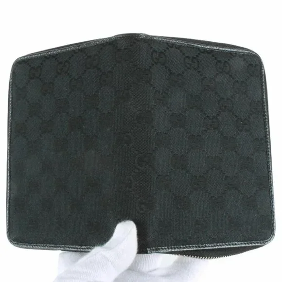 Gucci Web Black GG Logos Pattern Agenda Notebook Cover - Picture 8 of 8